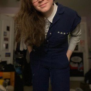 Blue Anthropologie Jumpsuit (Upcycled)